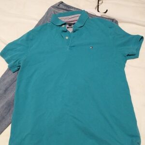 Tommy Hilfiger Men's Teal Polo Shirt